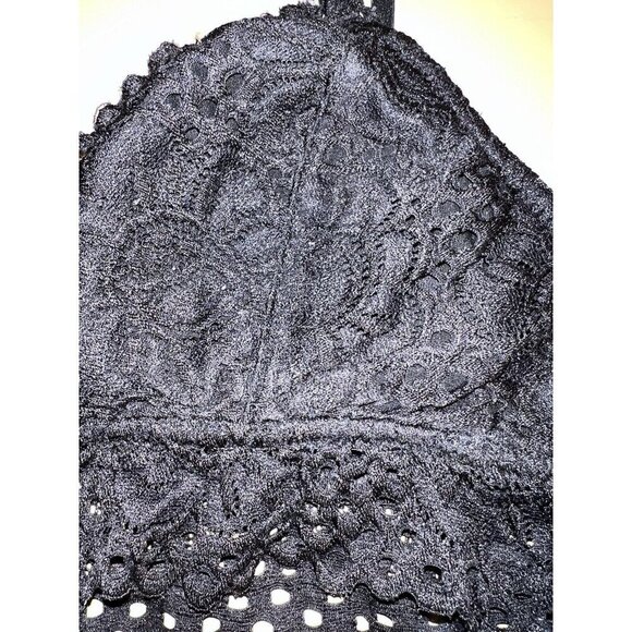 Live Love Dream Aeropostale Bra Women XS Black Lace Bralette Wireless Padded - Picture 3 of 16